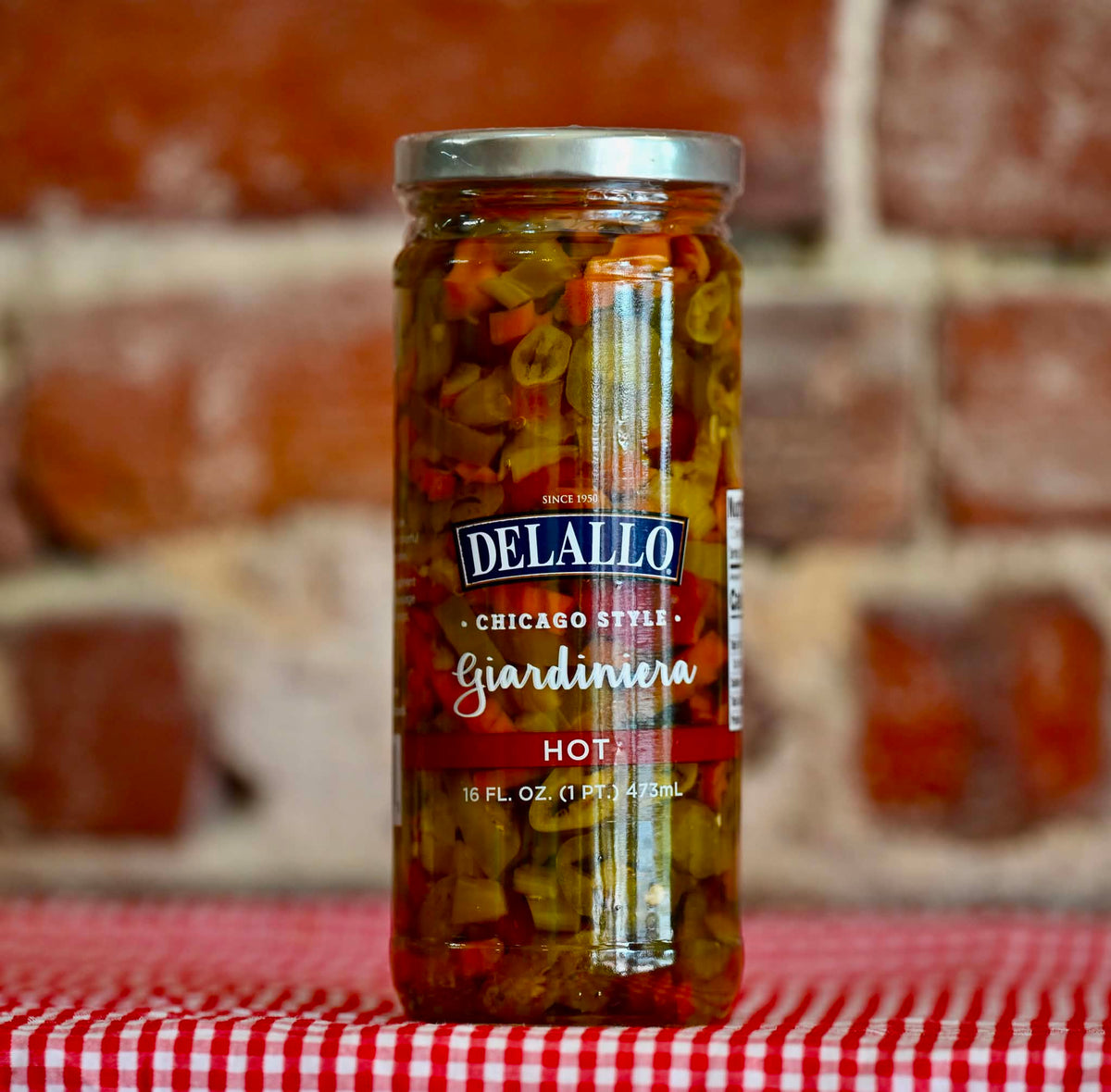 DeLallo Hot Chicago Style Giardiniera (16 oz)