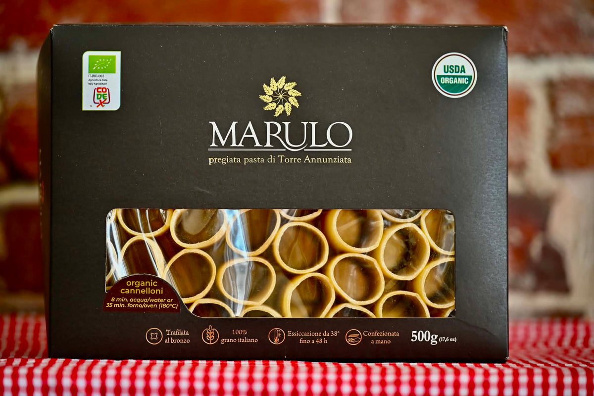 Marulo Organic Cannelloni Pasta (Bronze Die-Cut)